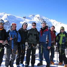 Rider: Hela UCPA gruppen uppe p&aring; Aguile du Midi.