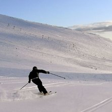 Kv&auml;llskid&aring;kning i april . Photo: Viktor Bjurlid. Rider: CarlOlov Neider.