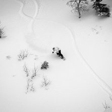 Ravinen i Duved, pl&aring;tad aningens ovanifr&aring;n. Cool. Photo: Sven Hamberg. Rider: Kristofer Fahlgren.