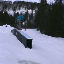jag jibbade lite flat down rails . Photo: Olle Lundmark. Rider: Flusy / JL.