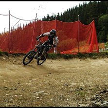 Fast in a berm. Photo: Kjell Holtenkrans. Rider: Jag (jocke).