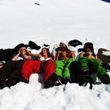 Tar en liten break. Photo: Michan. Rider: Anna, Fredrika, Emma, Elin,.