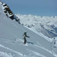 Jag i Val Thorens. Photo: Jens Jadenius. Rider: Linus Segerud.