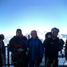 Photo: P&aring; toppen av Aguil du Midi.