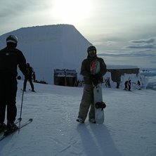 En kall dag p&aring; toppen i &Aring;re men med grym &aring;kning. Photo: Benny P. Rider: Robert A.