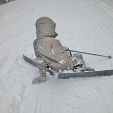 Skidor &auml;r inget f&ouml;r mig. Photo: Josefine. Rider: Johanna.