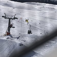 ...tagen under JOSS en tidig morgon uppe p&aring; 1000m. Photo: Benjamin Johansson. Rider: Simon Dumont.