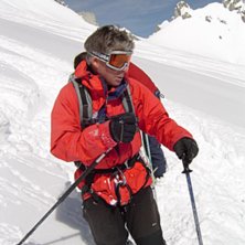 Riktig krutgubbe som &aring;kte p&aring; l&aring;nade hyrskidor m. Rider: Bergsguiden som vi &aring;kte la Valle blanch med.