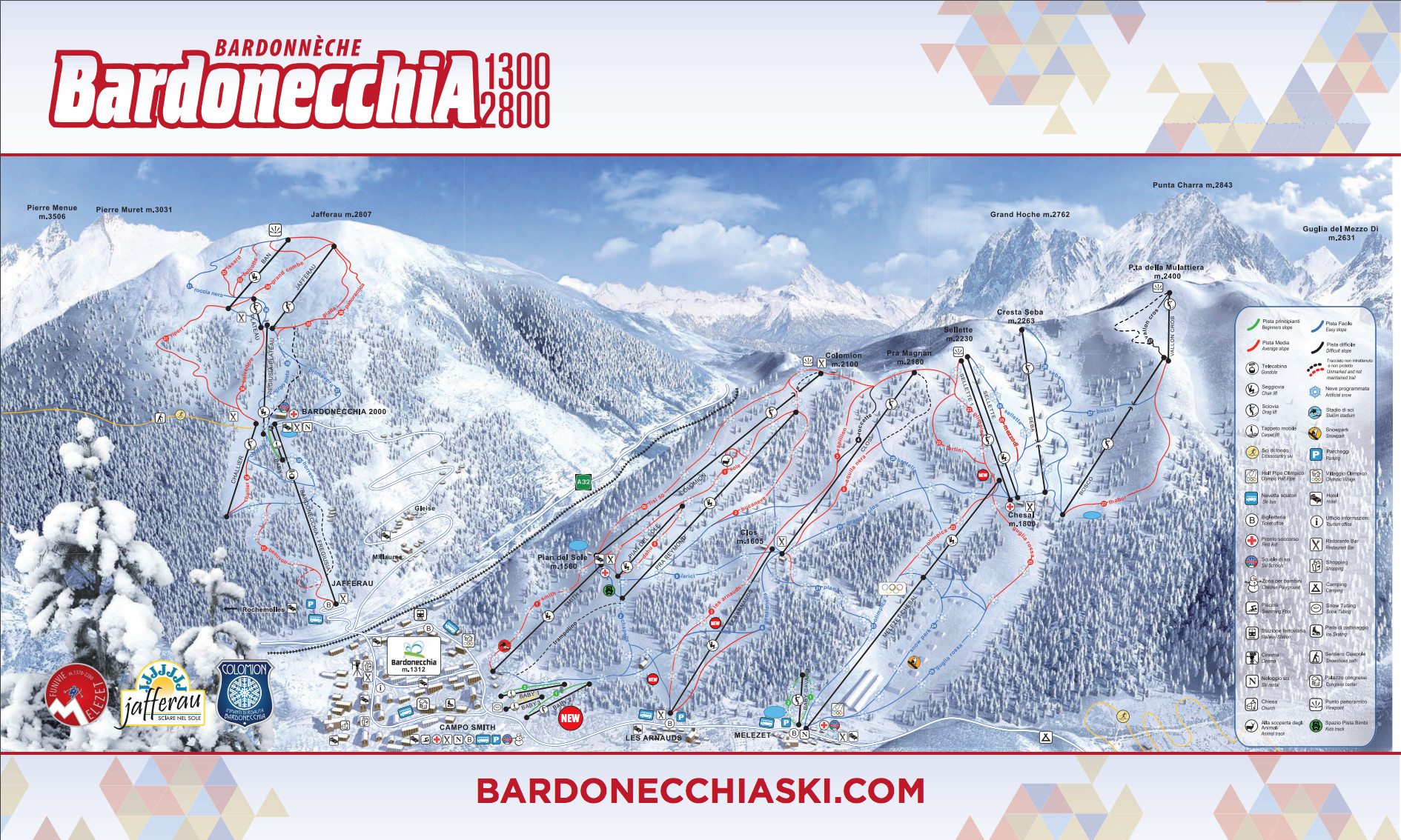 Bardonecchia Trail Map Freeride Bardonecchia Trail Map Freeride