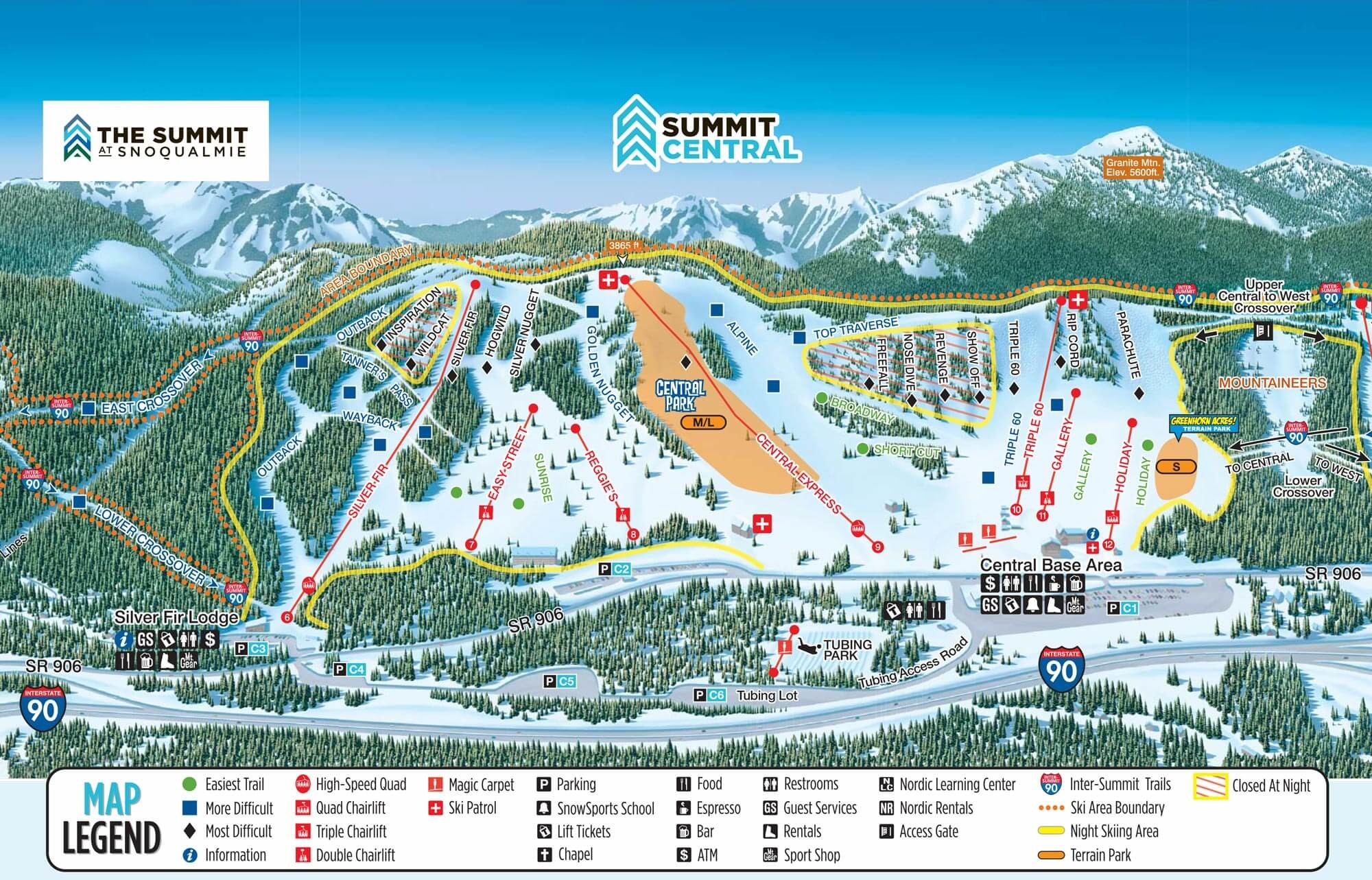 The Summit At Snoqualmie Trail Map Freeride