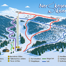 Trail map Nerskogen Skisenter